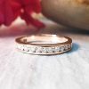 Stones & Gold Rings | 2.5Mm Diamond Wedding Band Solid Gold (14Kw) Affordable Women'S Engagement Ring