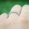 Stones & Gold Rings | 2Mm Diamond Wedding Band Solid Gold (14Kr) Stackable Women'S Engagement Ring