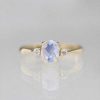 Stones & Gold Rings | 7X5Mm Oval Moonstone And Diamond Ring