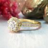 Stones & Gold Rings | Diamond Engagement Ring | 0.70Ct Diamond Cluster Halo | Solid Gold Ring | Affordable Diamond Ring | Fine Jewelry | Free Shipping