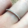 Stones & Gold Rings | 1.6Mm Diamond Wedding Band Solid Gold (14Kr) Affordable Stackable Women'S Engagement Ring