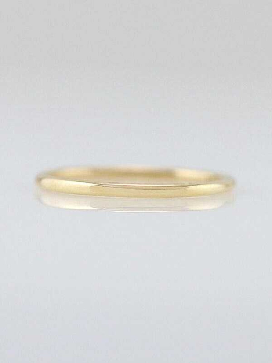 Stones & Gold Rings | 1.3Mm Dome Stackable Solid 14 Karat Gold Ring