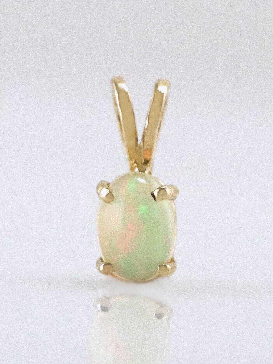 Stones & Gold Necklaces | Petite Opal Pendant