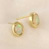 Stones & Gold Earrings | Opal Stud Earrings