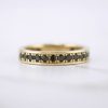 Stones & Gold Rings | Black Diamond Single Row Band