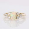 Stones & Gold Rings | Floral Opal Marquise Engagement Ring