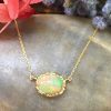 Stones & Gold Necklaces | Opal Pendant Necklace