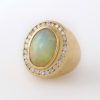 Stones & Gold Rings | Opal Diamond Signet Ring