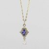 Stones & Gold Necklaces | Tanzanite And Moonstone Droplet Pendant