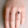 Stones & Gold Rings | 8X6Mm Natural Ruby And Diamond Cushion Halo Solid 14 Karat Gold Engagement Ring