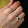 Stones & Gold Rings | Blue Sapphire And Diamond Bezel September Birthstone Ring