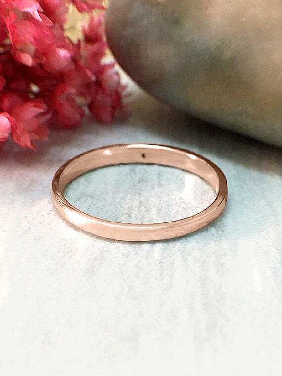 Stones & Gold Rings | Wedding Band | Diamond Wedding Band | Gold Ring | Matte Gold | Engagment | 1.8Mm Band | Solid Gold | Fine Jewelry | Free Shipping