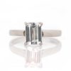 Stones & Gold Rings | 7X5Mm White Topaz Solitaire Solid 14 Karat Ring